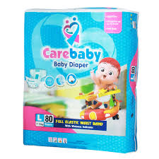 Carebaby Diaper Large Size With 80-Pcs for 7-15 kg Babies