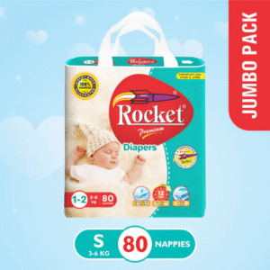 Rocket premium Baby Diaper 2-Small 80-Pcs
