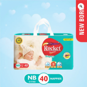 Rocket Premium Baby Diaper 1-New Born 40 Pcs